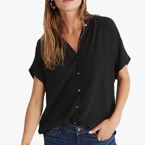 Madewell Central Drapey Shirt - Black